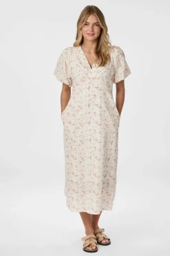 165994 ILLANA PRINT DRESS KJOL DUSTY ROSE 165994 ILLANA PRINT DRESS