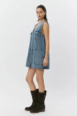ALBERTINESW DENIM MINI DRESS 5036 Blue S261201