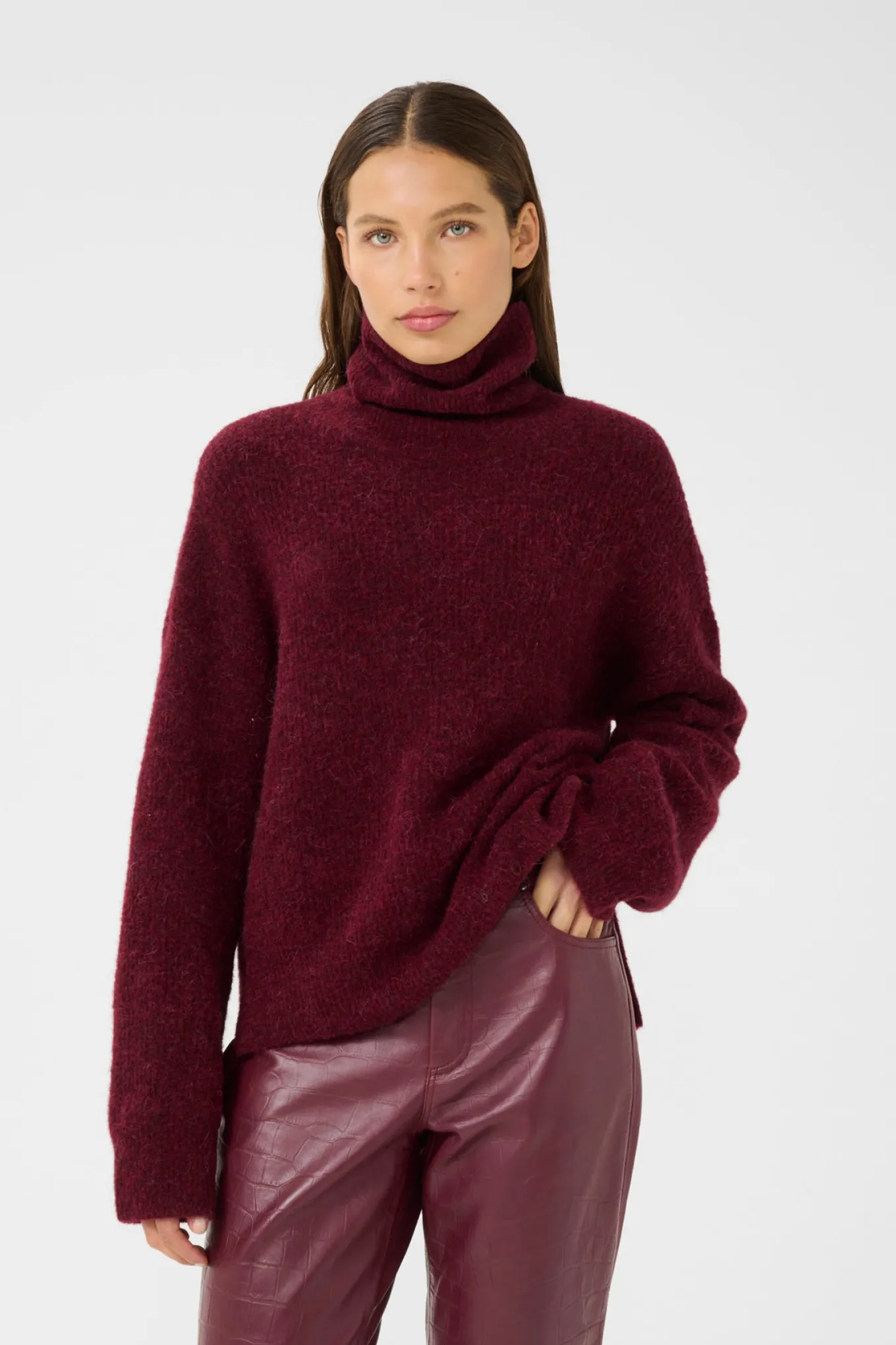 AlphaGZ rollneck Blood Red mélange 10909446