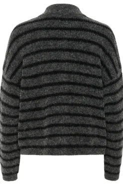 AlphaGZ short cardigan NOOS Charcoal Black striped 10905931