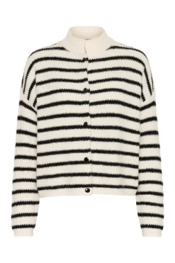 AlphaGZ short cardigan NOOS Ivory black striped 10905931
