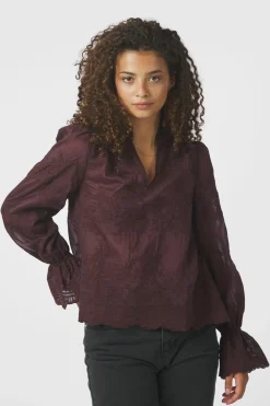 Amara Big Embroidery Burgundy 163032