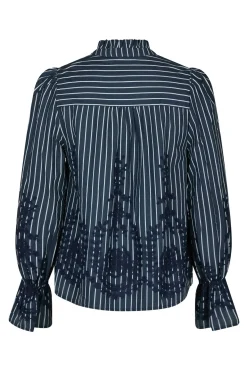 Amara Stripe Emb Navy 163363