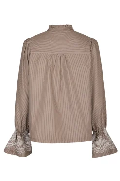 AMARA STRIPED EMB CAMEL 166705