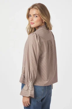 AMARA STRIPED EMB CAMEL 166705