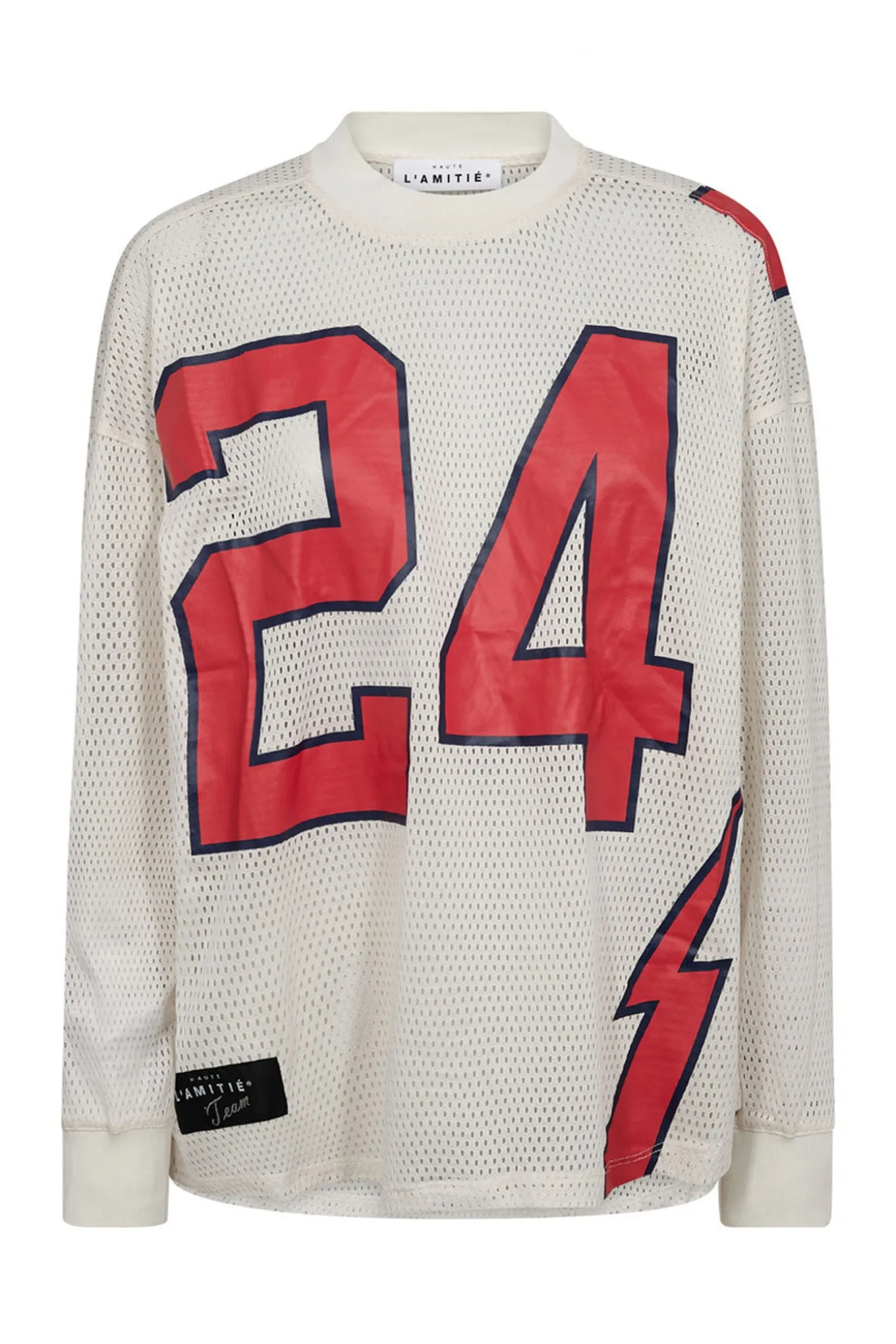 American Football LS Tee Pearl/ Red HL10049