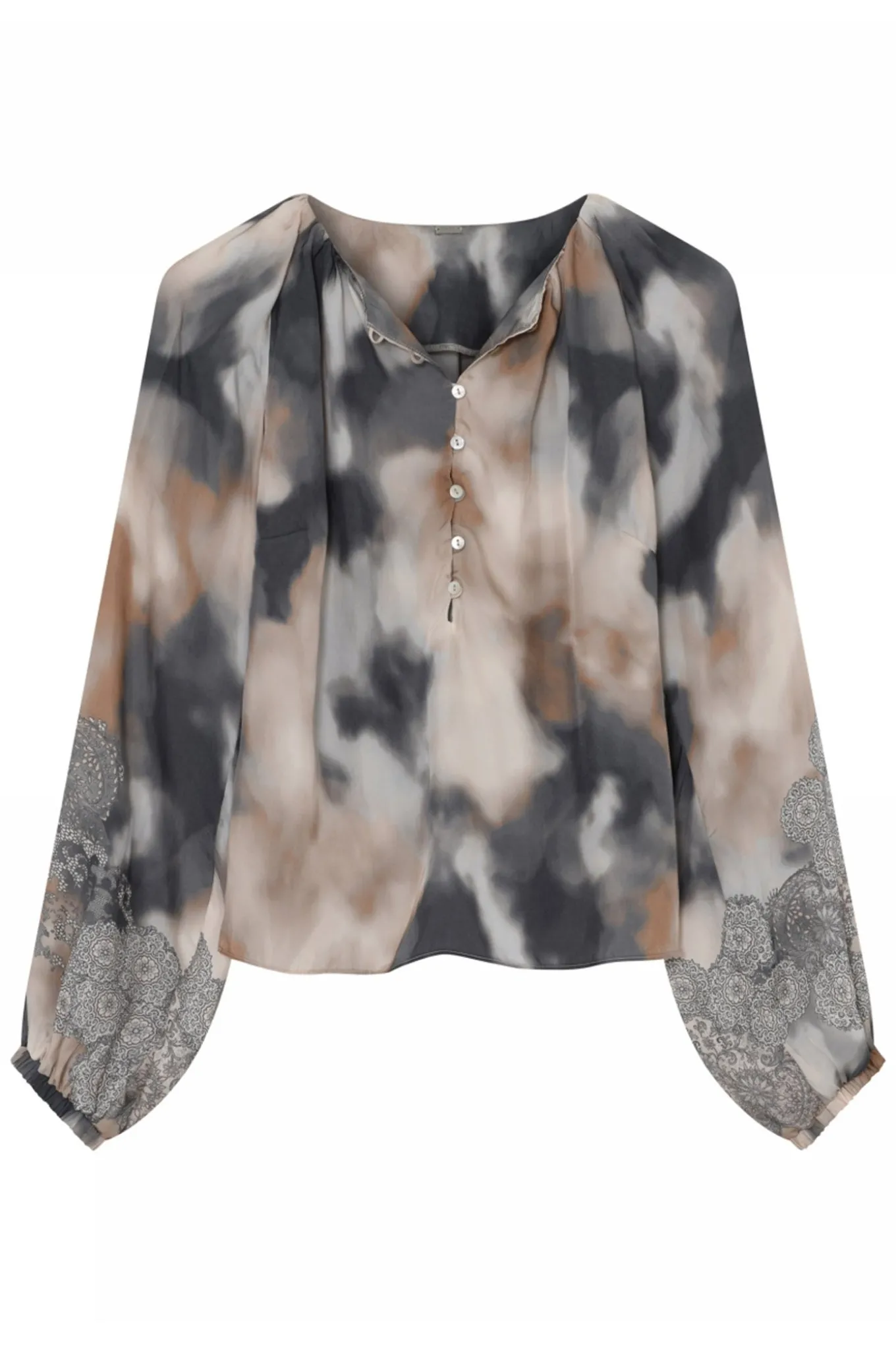 Annebell, blouse 82020Beige/Sand 60605/7355