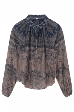 Annsofie, blouse 84797Navy/Rose 60614/7312