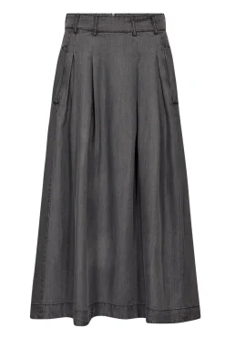 AnyaCC Denim Pleat Skirt 139Mid Grey 34181