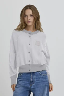 BAALBERTA SWEAT CARDIGAN MEDIUM GRAY MELANGE 90000593 50408097