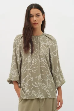 BaitiIW Blouse Pinetree Silhuette Lines 30109420