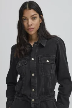 BAPIETRO EMBOSSED JUMPSUIT BLACK INK WASH 50405355