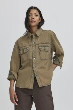 BAPIETRO OZ DENIM SHIRT Petrified Oak 50405308