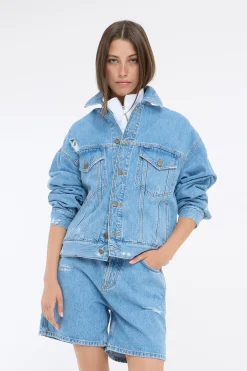 BASERRE CLASSIC DENIM JACKET Light Blue Denim 50405172