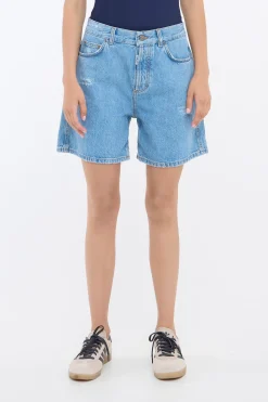 BASERRE DENIM SHORTS Light Blue Denim 50405171