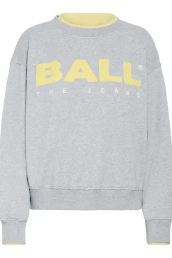 BASIMONA SWEAT Medium Grey Melange w. Lemon 50405055