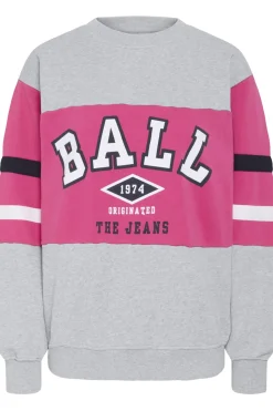 BATOMASSO SWEAT Medium Grey Melange w. Lilac 50405068