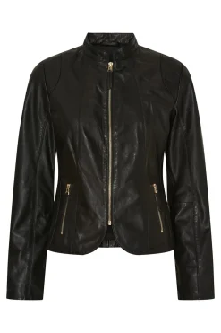 Biker Jacket Black w. Light Gold acc. 100278