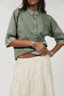 Bonoll Shirt Ss 49 Dusty Green 261621044