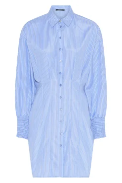 BorassusBBLinne dress Light Blue Stripe BBW4944