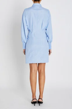 BorassusBBLinne dress Light Blue Stripe BBW4944