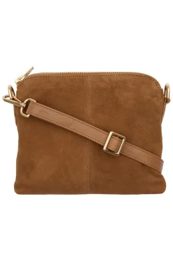 BTFARIANA Suede Bag Caramel w. Light Gold acc. 180057