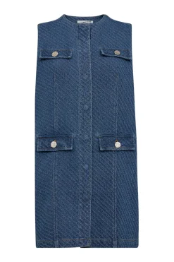 Bulky Denim Dress Denim blue HL10138