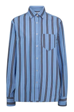 Button Down Stripe Shirt Blue/ Navy Stripe HL10257