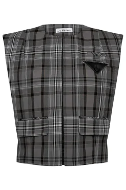 Camel Line Mega Check Box Wais Mid Grey HL10218