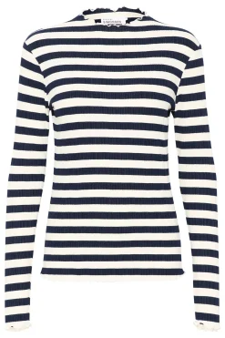 CandaceKB Big Stripe LS Egret/Night Sky Stripe 10104638