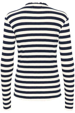 CandaceKB Big Stripe LS Egret/Night Sky Stripe 10104638