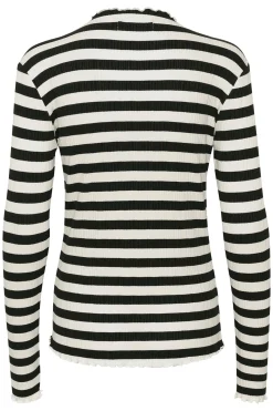 CandaceKB Big Stripe LS Egret/Meteorite Stripe 10104638