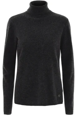 Cashmere Turtle Neck Pullover Dark grey melange 50107