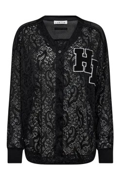 Court LS Lace Tee Black HL10529