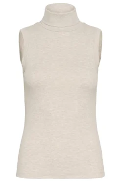 DagnaIW Melange Rollneck Top ECRU 30107007