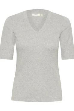 DagnaIW Melange V TShirt Granite Melange 30106865