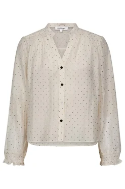 DallyCC Dot VShirt 11Off white 45007