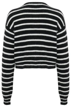 DebbieGZ short cardigan Black/White striped 106343 10909449