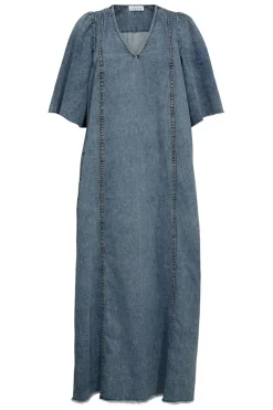 Denim Raw Hem Dress Denim blue HL10226