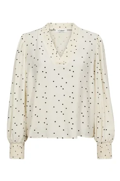 DiemCC Dot VBlouse 1196OffWhiteB 45062