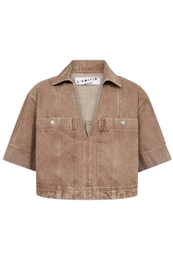 Drew Denim Top Camel CAMEL HL10575