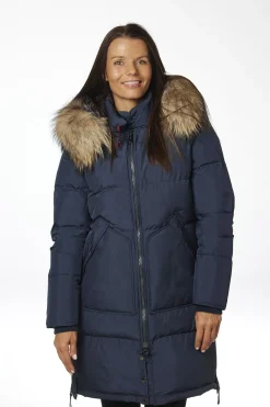 Elita with real fur Navy 2010500R