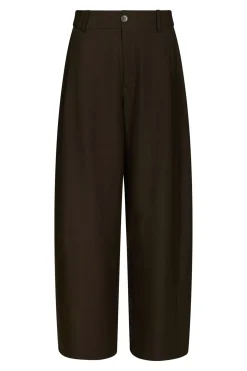 Essiall Structure Pants Dark brown 168522