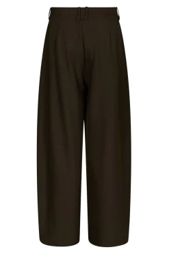 Essiall Structure Pants Dark brown 168522