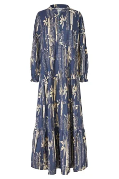 EvelynLL Maxi Dress LS 23 Dark Blue 254403010