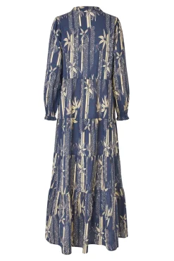 EvelynLL Maxi Dress LS 23 Dark Blue 254403010