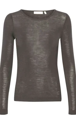 FangIW TShirt LS Brown Melange 30106096