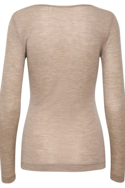 FangIW TShirt LS Oatmeal Melange 30106096