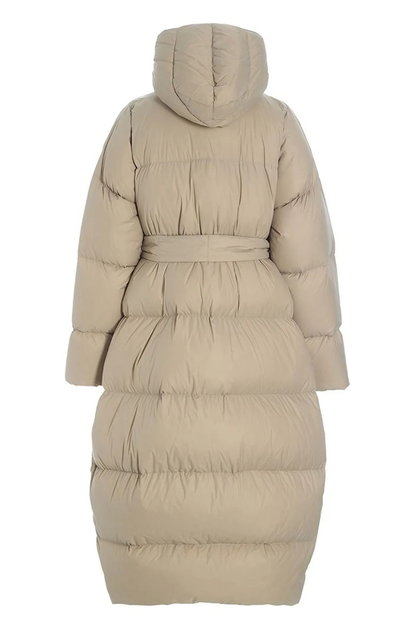 Feather down frakke med bælte STONE 25720925436