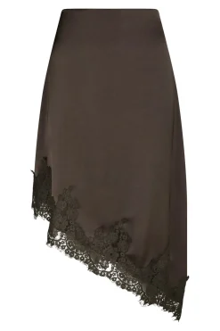 Fiora Lace Skirt Dark brown 167417